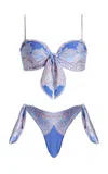 Zimmermann Maxine Convertible Paisley-print Bikini In Pink