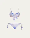 Zimmermann Maxine Convertible Paisley-print Bikini In Cornflower Paisley