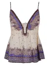 Zimmermann Maxine Plunge Cami Tops Purple