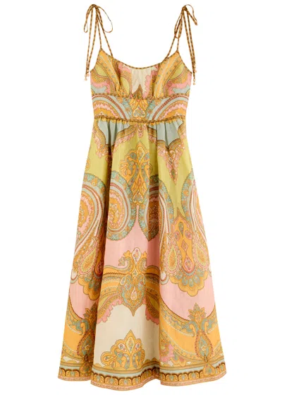 ZIMMERMANN ZIMMERMANN MAXINE PRINTED LINEN MAXI DRESS