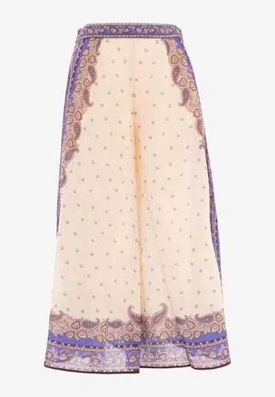 ZIMMERMANN MAXINE PRINTED WIDE-LEG PANTS
