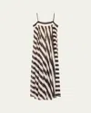 Zimmermann Maxine Stripe Maxi Dress Black/cream Stripe In Black/cream Stripe