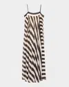 Zimmermann Maxine Stripe Maxi Dress Black/cream Stripe In Black/cream Stripe