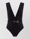 Zimmermann Maxine Textured Plunge 1pc In Black