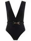 Zimmermann Maxine Textured Plunge 1pc In Black