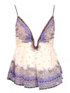 Zimmermann Maxine Plunge Cami Tops Purple