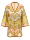 Zimmermann Pastel Paisley Pattern Linen Dress
