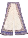 Zimmermann Maxine Trousers With Purple Paisley Print In Purple