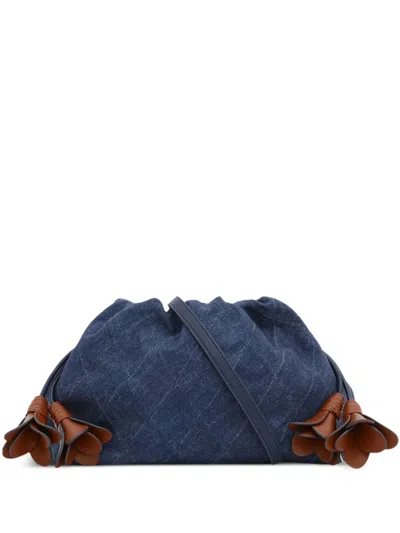 Zimmermann Medium Cloud 91 Quilted Clutch Bag In Blue