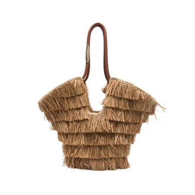 Zimmermann Medium Goldentime Fringed Tote Bag