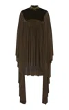 Zimmermann Memento Batwing Mini Dress In Olive