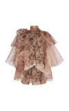 Zimmermann Memento Billow Silk Blouse In Neutral
