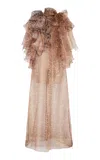 Zimmermann Memento Billow Silk Dress In Neutral