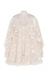 Zimmermann Memento Bird Lace Mini Dress In Ivory