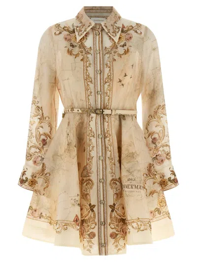 Zimmermann Memento Buttoned Dress In Multi