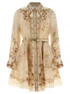 Zimmermann Memento Buttoned Dresses Beige In Multi