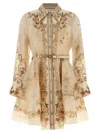 Zimmermann Memento Buttoned Dresses Beige In Brown