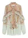 Zimmermann Memento Cream Shirt In Green