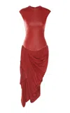 Zimmermann Memento Drape Dress In Berry