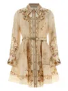 Zimmermann Memento Buttoned Dresses Beige In Neutral