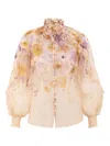 Zimmermann Memento Ruffled Floral-print Blouse In Multi