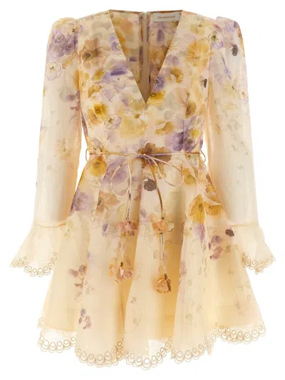 Zimmermann Memento Embroidered Dress In Multi
