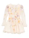 Zimmermann Memento Embroidered Mini Dress In Multi