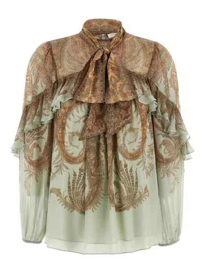 Zimmermann Memento Flutter Blouse In Multi