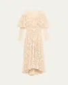 Zimmermann Memento Long-sleeve Lace Dress In Neutral