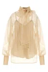 Zimmermann 'memento Organza' Blouse In Neutral
