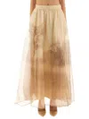 Zimmermann "memento" Organza Maxi Skirt In Neutral