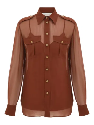 Zimmermann Memento Pocket Top In Brown