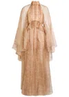 Zimmermann Memento Python-print Silk-organza Maxi Dress In Brown