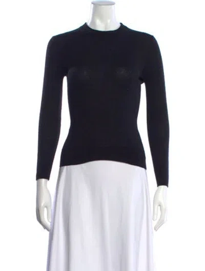 Pre-owned Zimmermann Merino Wool Crew Neck Sweater In Black