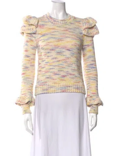 Pre-owned Zimmermann Merino Wool Crew Neck Sweater In Neutral