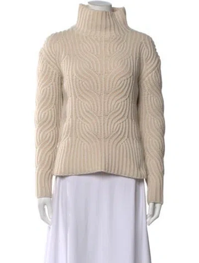 Pre-owned Zimmermann Merino Wool Patterned Sweater In Neutral