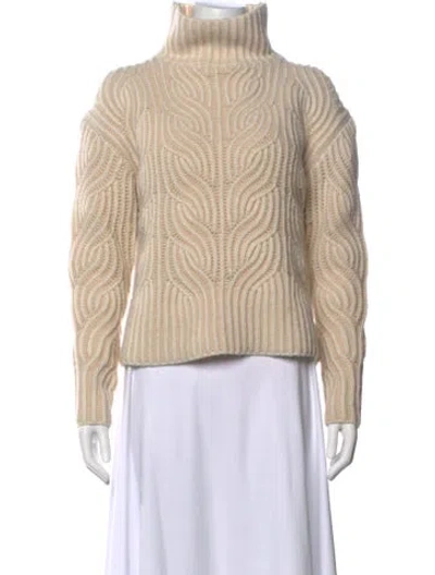 Pre-owned Zimmermann Merino Wool Patterned Sweater In Neutral