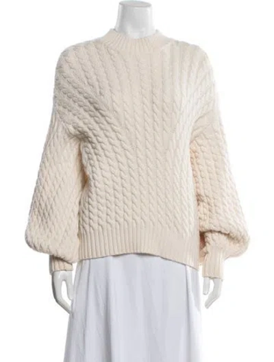 Pre-owned Zimmermann Merino Wool Patterned Sweater In Neutrals
