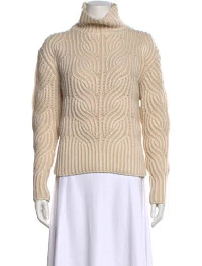 Pre-owned Zimmermann Merino Wool Patterned Sweater In Neutrals