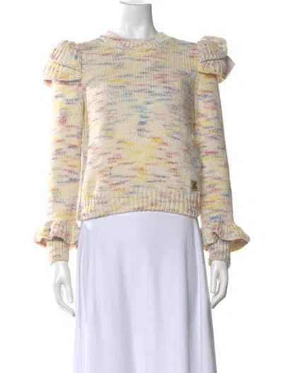 Pre-owned Zimmermann Merino Wool Printed Sweater In Neutral