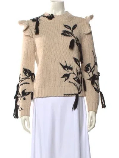 Pre-owned Zimmermann Merino Wool Printed Sweater In Neutral