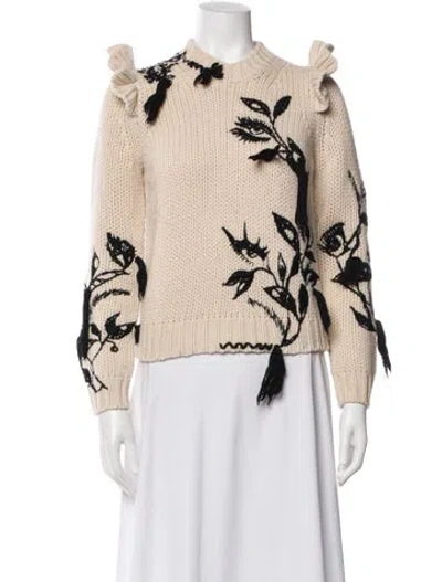 Pre-owned Zimmermann Merino Wool Printed Sweater In Neutral