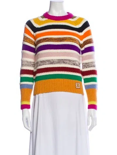 Pre-owned Zimmermann Merino Wool Striped Sweater In Multi