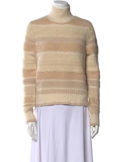 Pre-owned Zimmermann Merino Wool Striped Sweater In Neutral