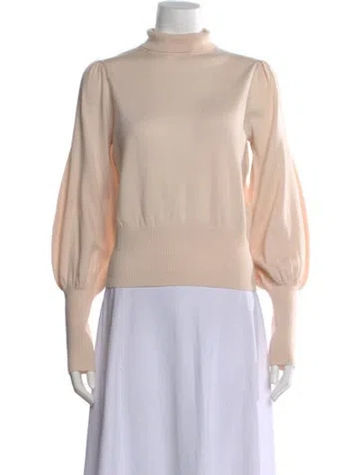 Pre-owned Zimmermann Merino Wool Turtleneck Sweater In Neutral