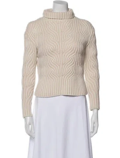 Pre-owned Zimmermann Merino Wool Turtleneck Sweater In Purple
