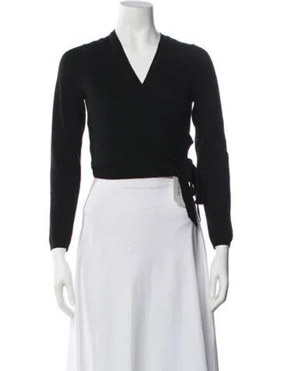 Pre-owned Zimmermann Merino Wool V-neck Sweater In Black