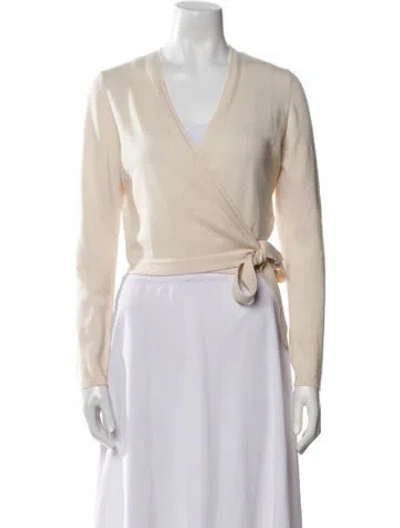 Pre-owned Zimmermann Merino Wool V-neck Sweater In Neutral