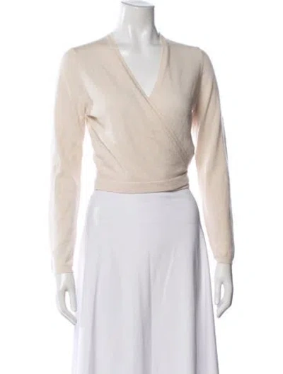 Pre-owned Zimmermann Merino Wool V-neck Sweater In Neutral