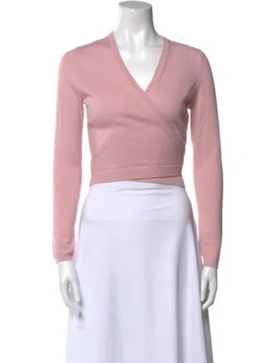 Pre-owned Zimmermann Merino Wool V-neck Sweater W/ Tags In Pink